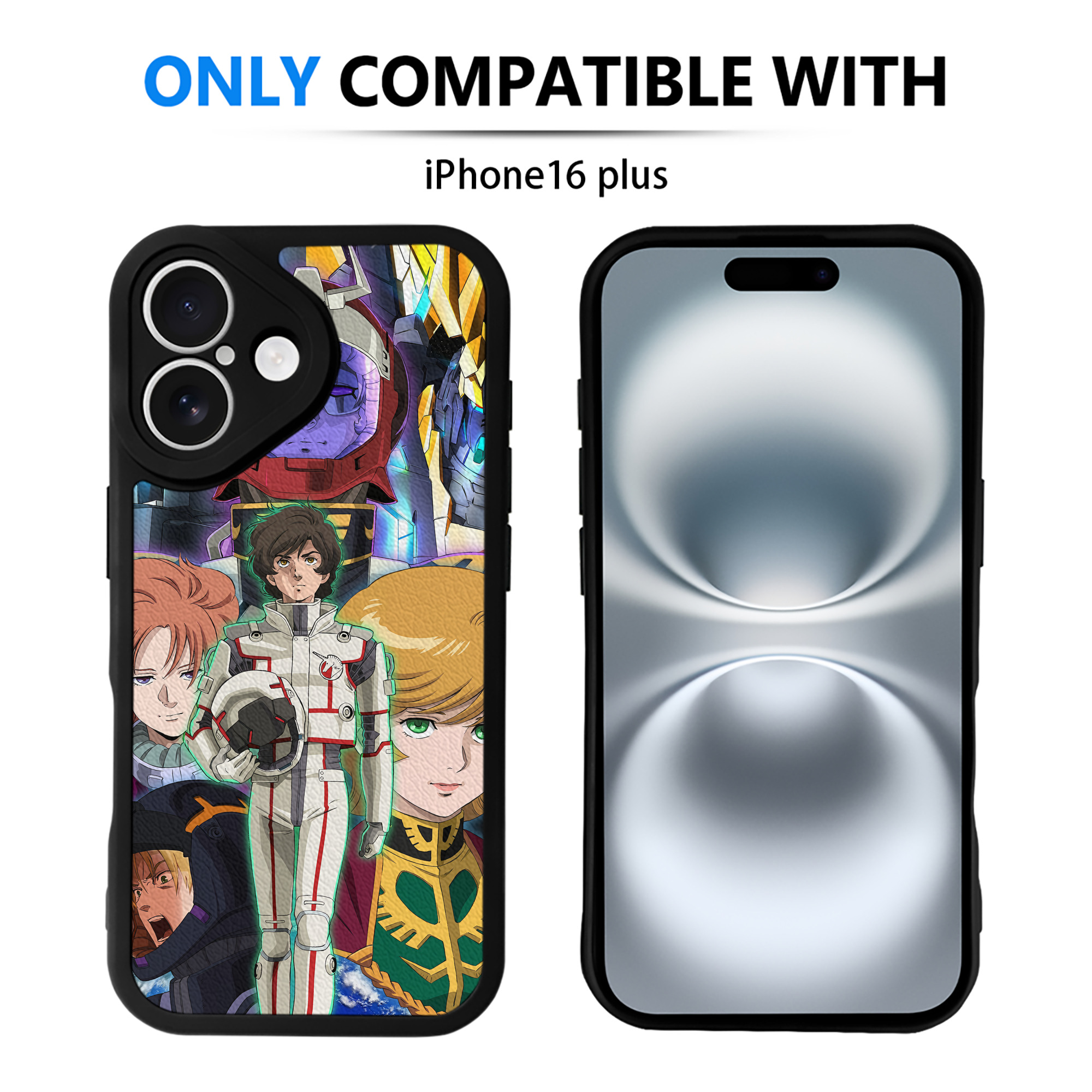 （画像用） 機動戦士ガンダム Mobile Suit Gundam 【iPhone 16シリーズ対応】シリコンスマホケース（レザー調） 材質：シリコン